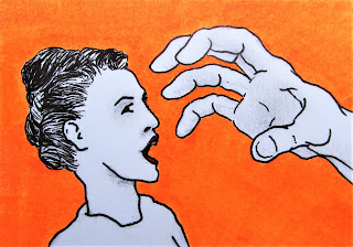 I'm Not Touching You #407 - Original ACEO artwork